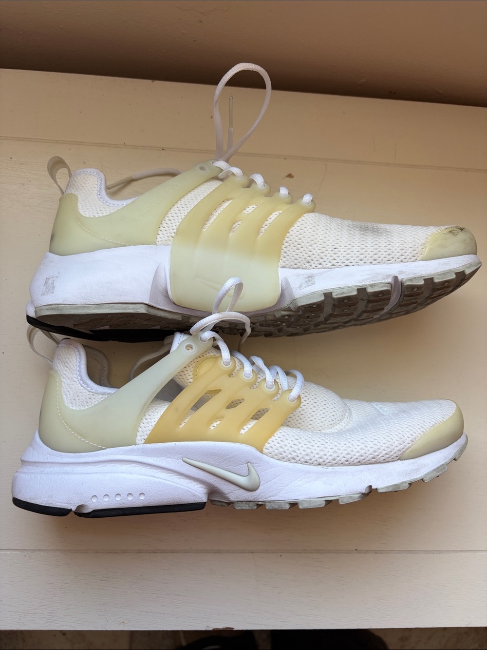 Nike Sneakers with Pale Yellow Cage
